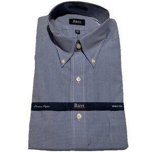 GH Bass Co Weejun Oxford Wrinkle Free Dress Shirt New 16 L 16 1/2 New Cotton